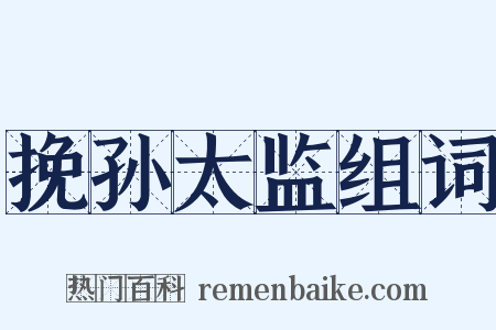 挽孙太监组词是什么意思的图片